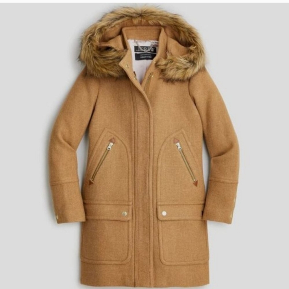 J. Crew Chateau Wool Coat Italalian Stadium Heathered Alcorn